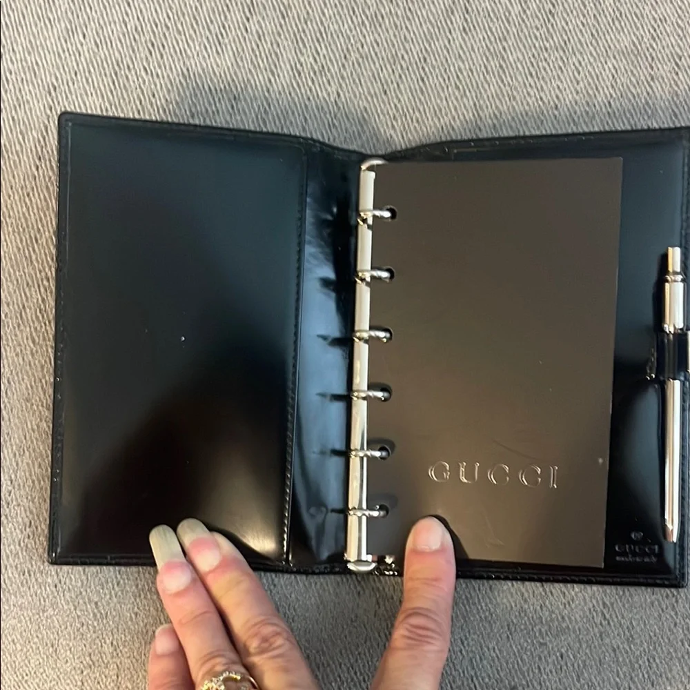 Gucci Black Notebook and Journal Holder